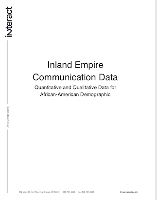 Inland Empire African American Communication Data
